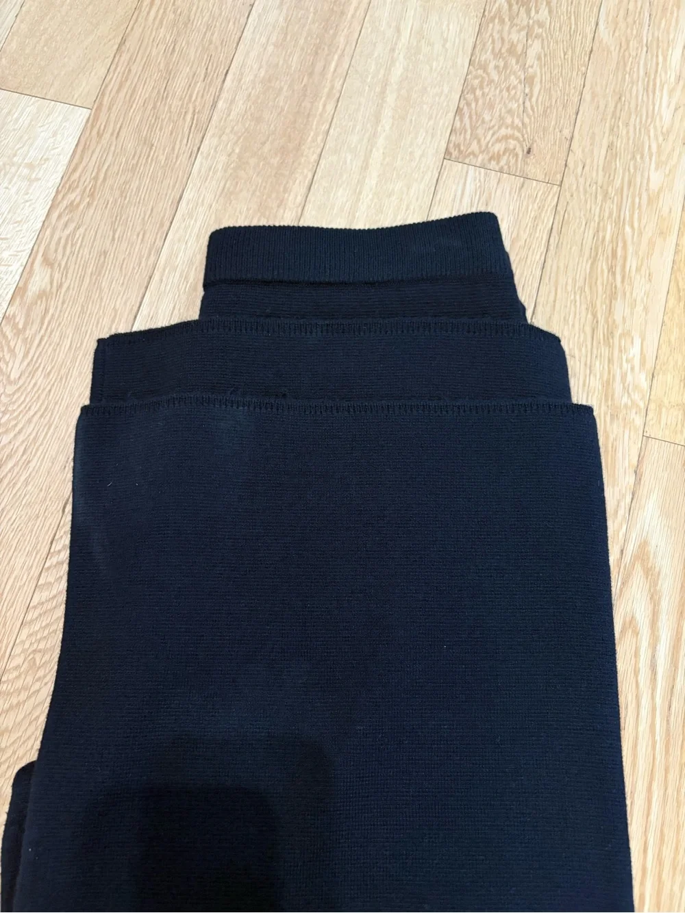 J.Crew Wide Leg Sweater Pants Black S BA401 Cropped High Rise Knit Pull On Cozy